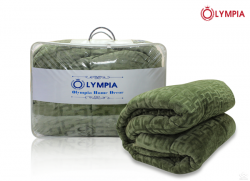 Chăn lông cừu xuất khẩu Olympia chữ vạn màu xanh cốm