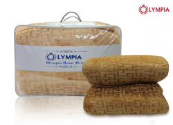 Chăn lông cừu xuất khẩu Olympia chữ vạn màu vàng phú quý