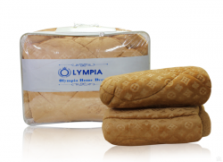Chăn lông cừu xuất khẩu Olympia vân chìm màu vàng cam