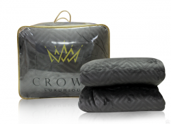 Chăn lông cừu cao cấp Crown màu đen tuyền