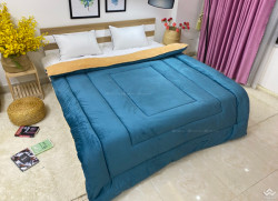 Chăn lông cừu Yuki cao cấp màu xanh YUKI2018