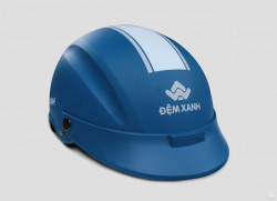 Mũ bảo hiểm Đệm Xanh (logo trắng)