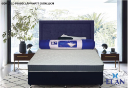 Đệm lò xo Elan túi độc lập Vimatt 22cm (loại cuộn hút chân không)