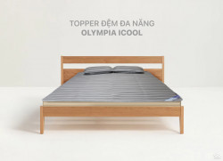 Topper đệm đa năng (Chiếu 4D thoáng khí) Olympia Icool màu xám