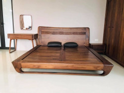 Giường gỗ óc chó cao cấp G-GOC03