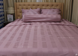 Bộ chăn ga gối lụa Olympia Silk khách sạn màu hồng