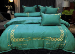 Chăn ga gối vải sợi gỗ Nicolas TN2201 màu xanh ngọc