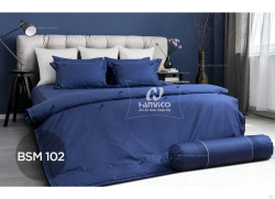 Chăn ga gối  Hanvico thêu Blue Sky – BSM102