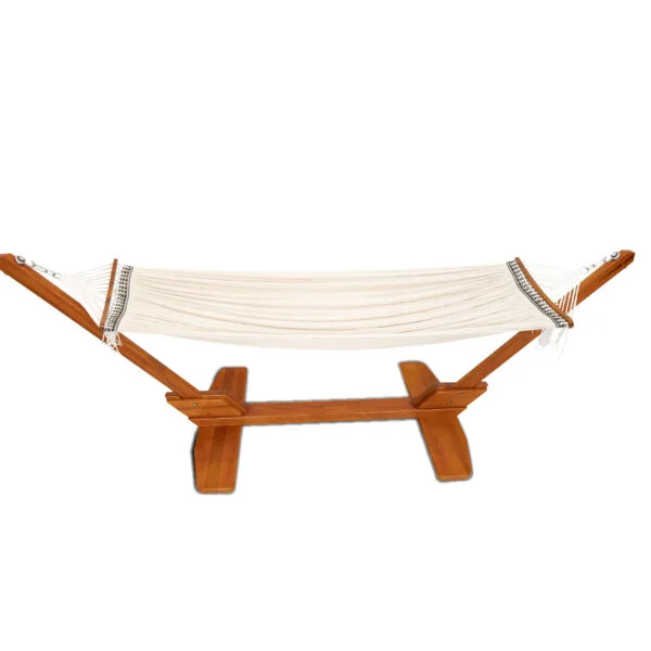 Võng gỗ sồi tự nhiên Hoàng Gia Hakawa HK-V38 (Lưới màu trắng)