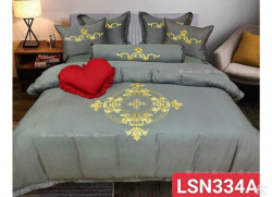Chăn ga gối Singapore vải sợi gỗ 7 món mã 85