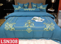 Chăn ga gối Singapore vải sợi gỗ 7 món mã 110