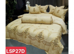 Chăn ga gối Singapore vải sợi gỗ 7 món mã 118