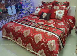 (Xả hàng) Bộ chăn ga gối Singapore Đế Vương 8 - 10 món DV10307