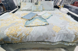 (Xả Kho) Bộ chăn ga gối Singapore Đế Vương 8 - 10 món 