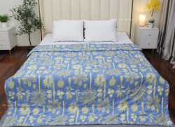 Chăn hè cotton Olympia màu xanh mã OCH05