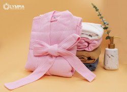 Áo choàng tắm Olympia hotel màu hồng