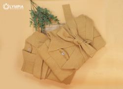 Áo choàng tắm Olympia hotel màu nâu