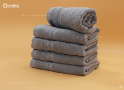 Khăn gội Olympia Premium Anna màu xám 35x80cm
