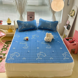 Chiếu cao su non cao cấp Baby Shark xanh dương