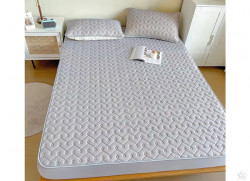 Chiếu cao su non đơn sắc trần tim bo chun ghi xám