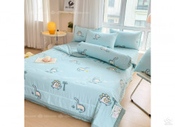 Bộ chăn ga gối hoạt hình đũi trẻ em 5 món 02
