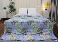 Chăn hè cotton Olympia màu xanh mã OCH09