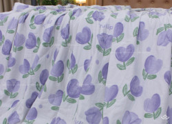 Chăn hè đũi xơ đậu nành mã 11 tulip tím
