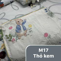 Chăn hè đũi xơ đậu nành mã 17 thỏ kem