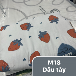 Chăn hè đũi xơ đậu nành mã 18 dâu tây