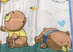 Chăn hè trẻ em cotton đũi mã 10 Gấu bóng bay