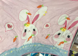 Chăn hè trẻ em cotton đũi mã 13 Thỏ trắng