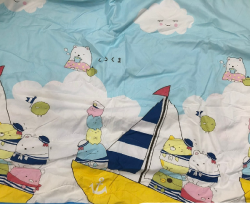 Chăn hè trẻ em cotton đũi mã 15 Thuyền buồm