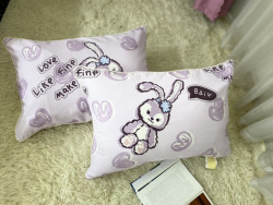Vỏ gối cotton đũi M7 Thỏ tím