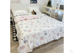 Chăn hè đũi xơ đậu nành mã 30 Kitty trà sữa