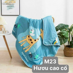 Chăn hè trẻ em cotton đũi mã 23 hươu cao cổ