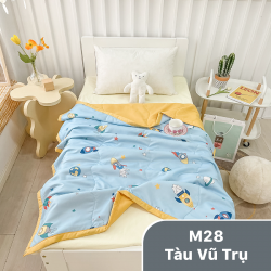 Chăn hè trẻ em cotton đũi mã 28 Tàu vũ trụ