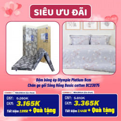 Combo cưới 01: Đệm Olympia Platium + CGG SH Basic BC23075  