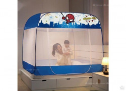 Màn chụp cao cấp 2 cửa có viền đỉnh rộng Spider man DN01