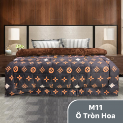 Chăn lông thỏ Olympia xuất nhật mã 11 Ô tròn hoa