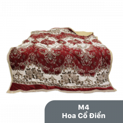 Chăn lông cừu Normal mã 04 Hoa cổ điển