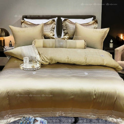 Chăn ga gối Singapore Pyeoda LCHARME gấm 7 món PL06