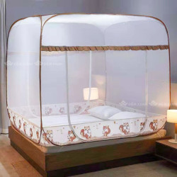 Màn chụp cao cấp nhập khẩu 2 cửa đỉnh to hình Sóc viền nâu