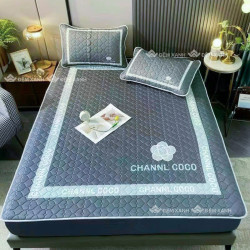 Chiếu cao su non Coco bo chun màu xám đậm
