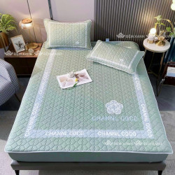 Chiếu cao su non Coco bo chun màu xanh mint
