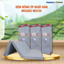 Đệm bông ép Nhật Bản Misuko Mochi gấm xốp gập 3