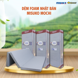 Đệm Foam Nhật Bản Misuko Mochi gập 3 gấm xốp
