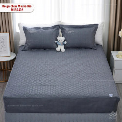Bộ ga gối chun chần Misuko Rio MIR2405 xám đậm