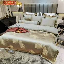 Chăn ga gối Singapore Pyeoda LCHARME gấm 7 món PL43