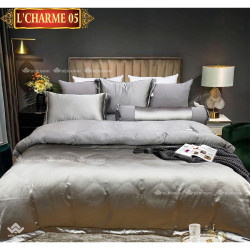 Chăn ga gối Singapore Pyeoda LCHARME gấm 7 món mã 05