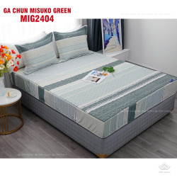 Bộ chăn ga gối Nhật Bản Misuko Green MIG2404